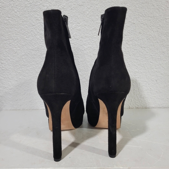 Veronica Beard Dali Black Suede Platform Ankle Boots Size 8 New - Picture 8 of 11